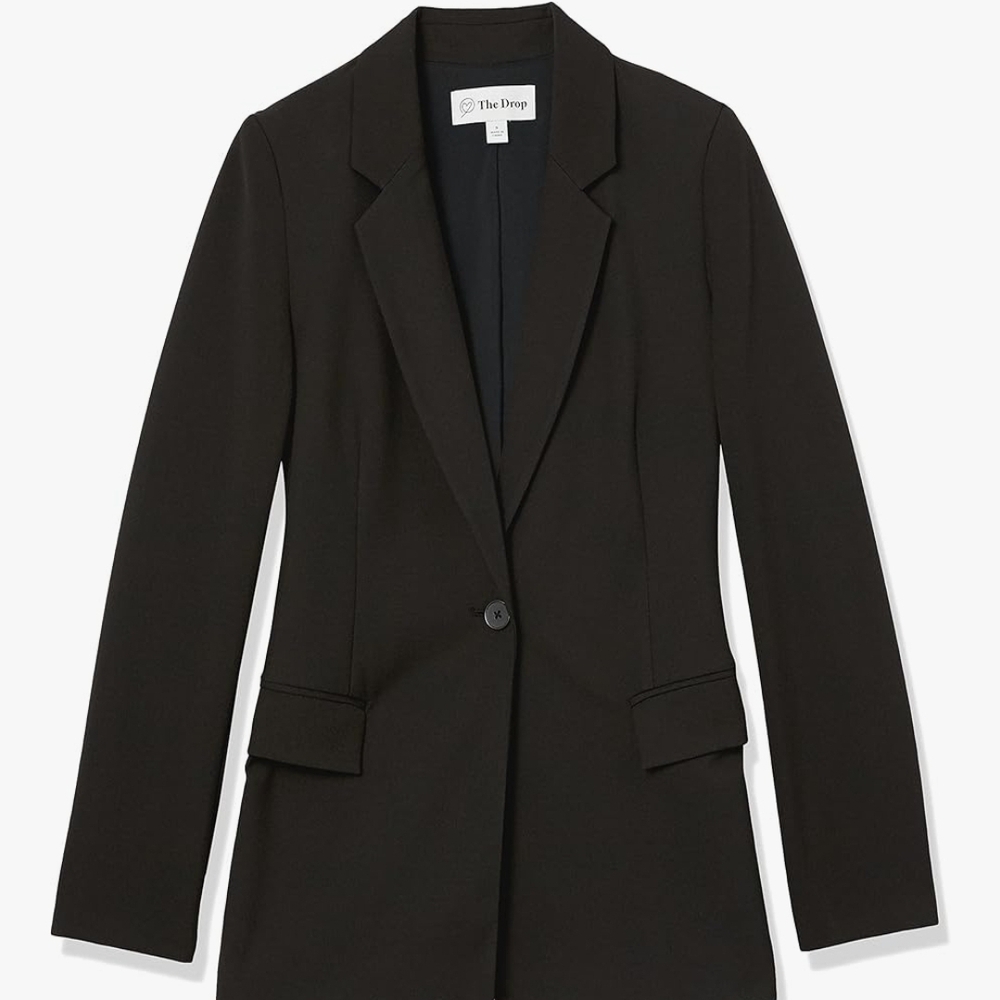 The Drop Women's Blake Long Blazer S Black NWT Retail $75 - Picture 6 of 10